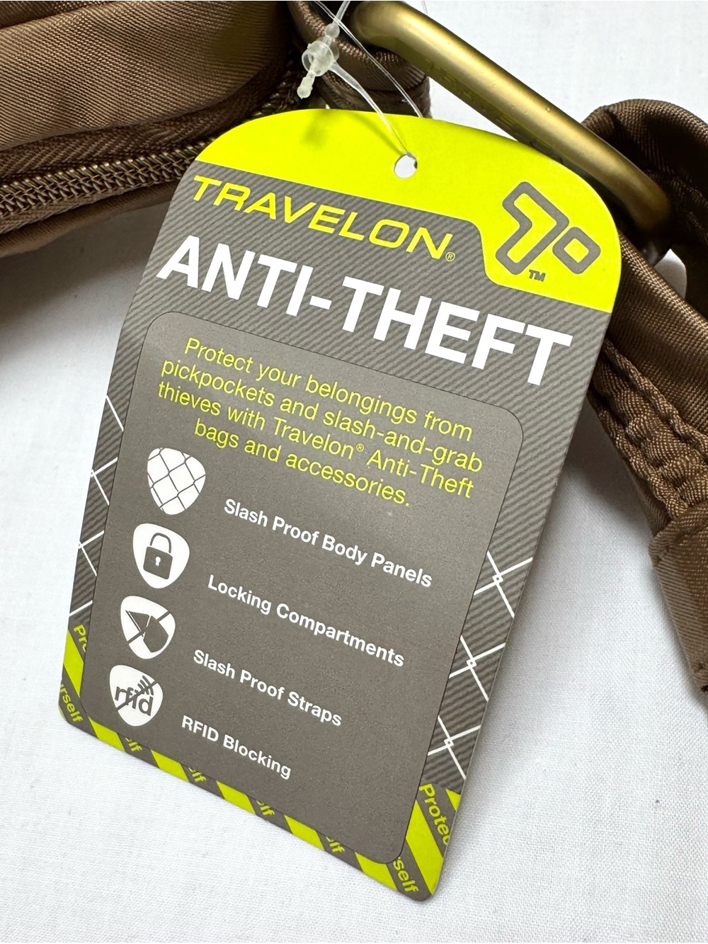 New Travelon Anti-Theft Crossbody Bag and Safe ID Wallet Set Gold NWT Travel - Picture 3 of 14